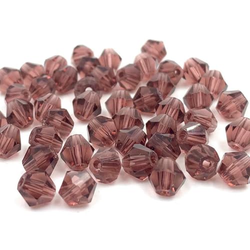 3/4/6 mm österreichische Doppelkegel-Kristallperlen, Glasperlen, lose Abstandsperlen zur Schmuckherstellung, DIY-Armband, Halskettenzubehör, 46–4,0 mm (ca. 90 Stück) von BSGUZ