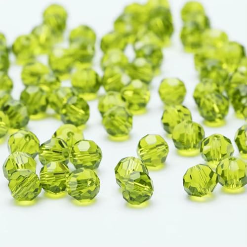 3 4 6 8 mm AB-Farbe Runde Kristallperlen Facettierte transparente Glasperle Lose Abstandsperle für Schmuckherstellung DIY Armband Halskette-QZ001-13-3,0 mm-160-170 Stück von BSGUZ