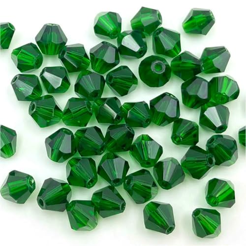 3 4 6 mm doppelkegelige österreichische Kristallperlen zur Schmuckherstellung, mehrfarbige facettierte Glas-Abstandsperlen für DIY-Zubehör, Großhandel, z13-6 mm (ca. 45 Stück) von BSGUZ