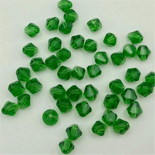 3 4 6 mm doppelkegelige österreichische Kristallperlen zur Schmuckherstellung, mehrfarbige facettierte Glas-Abstandsperlen für DIY-Zubehör, Großhandel, z14-6 mm (ca. 45 Stück) von BSGUZ