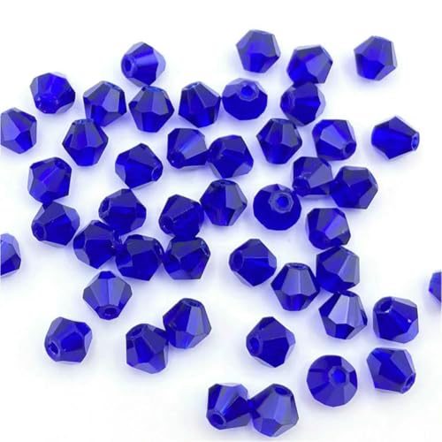 3 4 6 mm doppelkegelige österreichische Kristallperlen zur Schmuckherstellung, mehrfarbige facettierte Glas-Abstandsperlen für DIY-Zubehör, Großhandel, z19, 6 mm (ca. 45 Stück) von BSGUZ