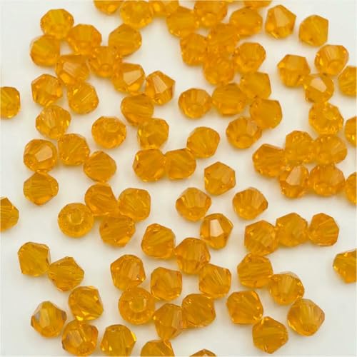 3 4 6 mm doppelkegelige österreichische Kristallperlen zur Schmuckherstellung, mehrfarbige facettierte Glas-Abstandsperlen für DIY-Zubehör-z01-6 mm (ca. 45 Stück) von BSGUZ