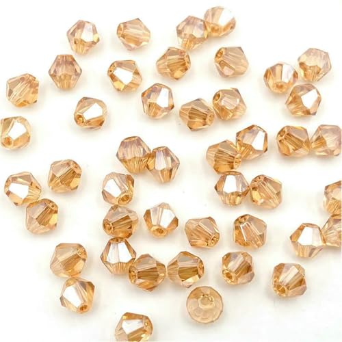 3 4 6 mm doppelkegelige österreichische Kristallperlen zur Schmuckherstellung, mehrfarbige facettierte Glas-Abstandsperlen für DIY-Zubehör-z28-4,0 mm (ca. 90 Stück) von BSGUZ