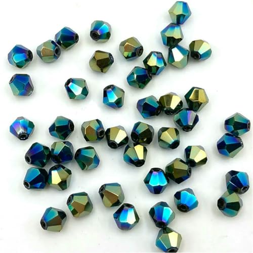3 4 6 mm doppelkegelige österreichische Kristallperlen zur Schmuckherstellung, mehrfarbige facettierte Glas-Abstandsperlen für DIY-Zubehör-z34-3,0 mm (ca. 120 Stück) von BSGUZ