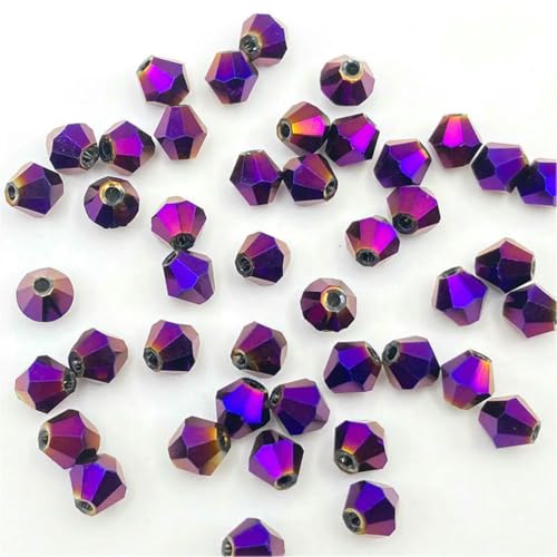 3 4 6 mm doppelkegelige österreichische Kristallperlen zur Schmuckherstellung, mehrfarbige facettierte Glas-Abstandsperlen für DIY-Zubehör-z36-3,0 mm (ca. 120 Stück) von BSGUZ