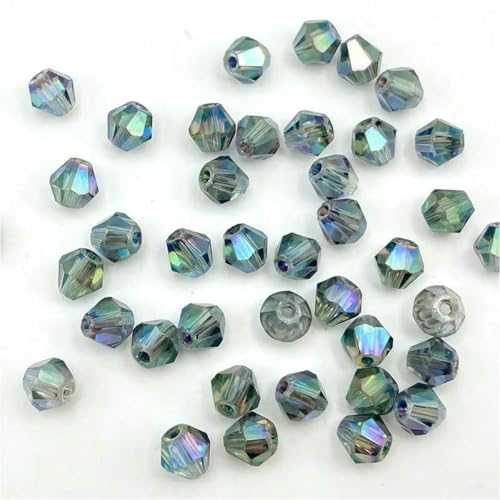 3 4 6 mm doppelkegelige österreichische Kristallperlen zur Schmuckherstellung, mehrfarbige facettierte Glas-Abstandsperlen für DIY-Zubehör-z41-4,0 mm (ca. 90 Stück) von BSGUZ