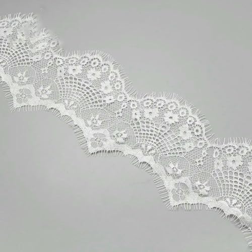 3 Yards/Lot Blumenbesticktes Spitzenstoffband zum Jäten von Kleidungsstücken, Kleiderdekoration, DIY-Nähmaterialien, R0503-Farbe 2, Weiß, 3 Yards 3 Yards/Lot Blumenbesticktes Spitzenstoffband zum Jäten von Kleidungsstücken, Kleiderdekoration, DIY-Nähmaterialien, R0503-Farbe 2, Weiß, 3 Yards von BSGUZ