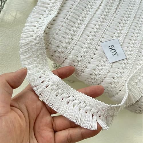 3 cm breites, weiß-beiges Handarbeitsband mit Rüschen, Quaste, Fransen für Vorhänge, Bekleidung, Spitzenstoff, DIY-Handwerk, Nähen, Dekor, Spitzenmaterial, Weiß, 1 Yard 3 cm breites, weiß-beiges Handarbeitsband mit Rüschen, Quaste, Fransen für Vorhänge, Bekleidung, Spitzenstoff, DIY-Handwerk, Nähen, Dekor, Spitzenmaterial, Weiß, 1 Yard von BSGUZ