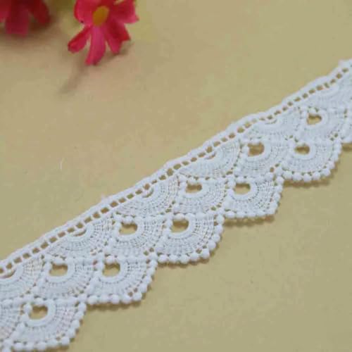 3 cm breites, weißes Polyester-Stickerei-Spitzenband, französisches Guipure-Stoffband, DIY-Besatz, Kettenwirkerei, Nähen, Bekleidungszubehör #3703-weiß - 1 Yard ist 92 cm 3 cm breites, weißes Polyester-Stickerei-Spitzenband, französisches Guipure-Stoffband, DIY-Besatz, Kettenwirkerei, Nähen, Bekleidungszubehör #3703-weiß - 1 Yard ist 92 cm von BSGUZ