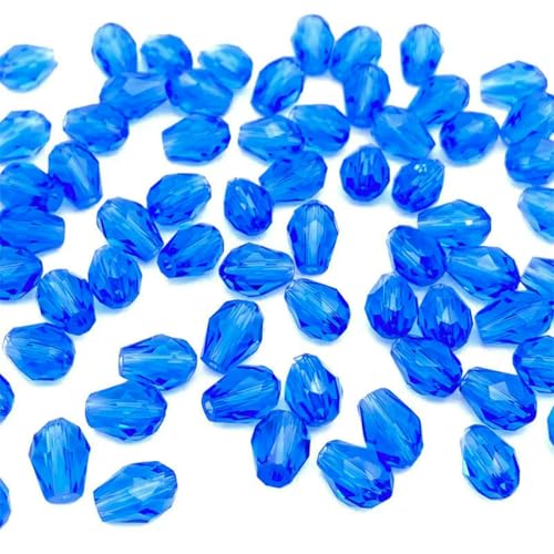 3 x 5, 5 x 7, 8 x 11 mm, facettierte österreichische Wassertropfen-Kristallperlen zur Schmuckherstellung, Tropfen-Glasperlen, DIY-Armband, Ohrringzubehör, d24 blau, 8 x 1 3 x 5, 5 x 7, 8 x 11 mm, facettierte österreichische Wassertropfen-Kristallperlen zur Schmuckherstellung, Tropfen-Glasperlen, DIY-Armband, Ohrringzubehör, d24 blau, 8 x 1 von BSGUZ
