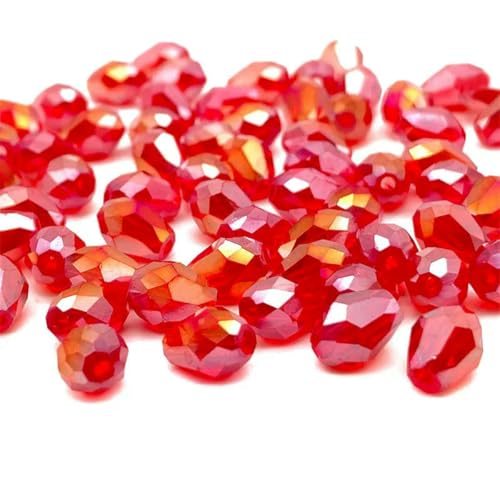 3 x 5, 5 x 7, 8 x 11 mm facettierte österreichische Wassertropfen-Kristallperlen zur Schmuckherstellung, Tropfen-Glasperlen, DIY-Armband, Ohrringzubehör, D-011ab rot, 3 x 3 x 5, 5 x 7, 8 x 11 mm facettierte österreichische Wassertropfen-Kristallperlen zur Schmuckherstellung, Tropfen-Glasperlen, DIY-Armband, Ohrringzubehör, D-011ab rot, 3 x von BSGUZ