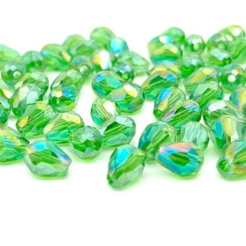 3 x 5 5 x 7 8 x 11 mm facettierte österreichische Wassertropfen-Kristallperlen zur Schmuckherstellung, Tropfen-Glasperlen, DIY-Armband, Ohrringzubehör, d01ab grün, 8 x 11 mm, ca. 58 Stück 3 x 5 5 x 7 8 x 11 mm facettierte österreichische Wassertropfen-Kristallperlen zur Schmuckherstellung, Tropfen-Glasperlen, DIY-Armband, Ohrringzubehör, d01ab grün, 8 x 11 mm, ca. 58 Stück von BSGUZ