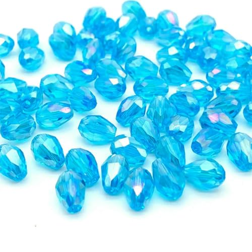 3 x 5 5 x 7 8 x 11 mm facettierte österreichische Wassertropfen-Kristallperlen zur Schmuckherstellung, Tropfen-Glasperlen, DIY-Armband, Ohrringzubehör, d02ab, Seeblau, 8 3 x 5 5 x 7 8 x 11 mm facettierte österreichische Wassertropfen-Kristallperlen zur Schmuckherstellung, Tropfen-Glasperlen, DIY-Armband, Ohrringzubehör, d02ab, Seeblau, 8 von BSGUZ