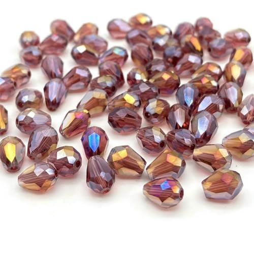 3 x 5 5 x 7 8 x 11 mm facettierte österreichische Wassertropfen-Kristallperlen zur Schmuckherstellung, Tropfen-Glasperlen, DIY-Armband, Ohrringzubehör, d06ab lila, 8 x 11 3 x 5 5 x 7 8 x 11 mm facettierte österreichische Wassertropfen-Kristallperlen zur Schmuckherstellung, Tropfen-Glasperlen, DIY-Armband, Ohrringzubehör, d06ab lila, 8 x 11 von BSGUZ