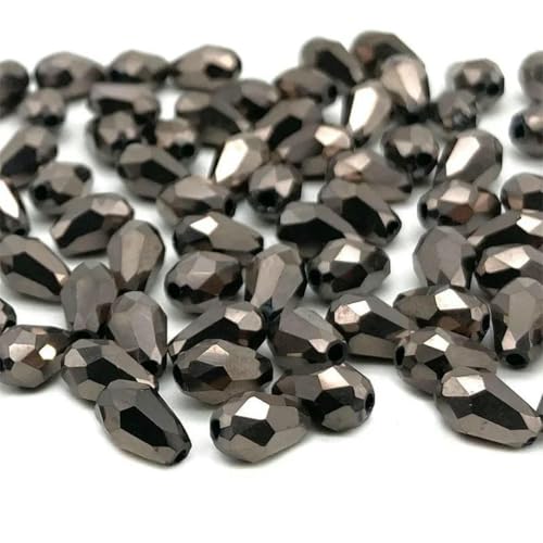 3 x 5 5 x 7 8 x 11 mm facettierte österreichische Wassertropfen-Kristallperlen zur Schmuckherstellung, Tropfen-Glasperlen, DIY-Armband, Ohrringzubehör, d30, 8 x 11 mm, ca. 58 Stück von BSGUZ