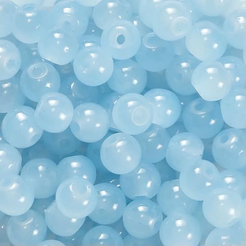 30/50 Stück 6 mm runde Glasperlen, bunte Abstandshalter, lose Perlen für Halsketten, Armbänder, DIY-Schmuckherstellung, Zubehör, Zubehör, Blau, 30 Stück 30/50 Stück 6 mm runde Glasperlen, bunte Abstandshalter, lose Perlen für Halsketten, Armbänder, DIY-Schmuckherstellung, Zubehör, Zubehör, Blau, 30 Stück von BSGUZ