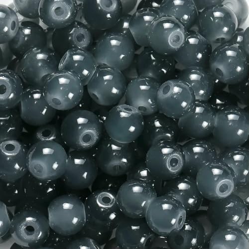 30/50 Stück 6 mm runde Glasperlen, bunte Abstandshalter, lose Perlen für Halsketten, Armbänder, DIY-Schmuckherstellung, Zubehör, Zubehör, Grau, 30 Stück 30/50 Stück 6 mm runde Glasperlen, bunte Abstandshalter, lose Perlen für Halsketten, Armbänder, DIY-Schmuckherstellung, Zubehör, Zubehör, Grau, 30 Stück von BSGUZ