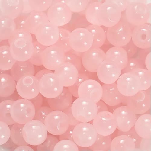 30/50 Stück 6 mm runde Glasperlen, bunte Abstandshalter, lose Perlen für Halsketten, Armbänder, DIY-Schmuckherstellung, Zubehör, Zubehör, Hellrosa, 50 Stück 30/50 Stück 6 mm runde Glasperlen, bunte Abstandshalter, lose Perlen für Halsketten, Armbänder, DIY-Schmuckherstellung, Zubehör, Zubehör, Hellrosa, 50 Stück von BSGUZ