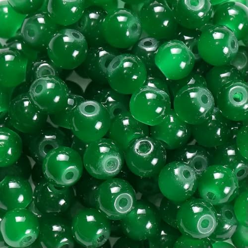 30/50 Stück 6 mm runde Glasperlen, bunte Abstandshalter, lose Perlen für Halsketten, Armbänder, DIY-Schmuckherstellung, Zubehör, Zubehör, Jadegrün, 30 Stück 30/50 Stück 6 mm runde Glasperlen, bunte Abstandshalter, lose Perlen für Halsketten, Armbänder, DIY-Schmuckherstellung, Zubehör, Zubehör, Jadegrün, 30 Stück von BSGUZ
