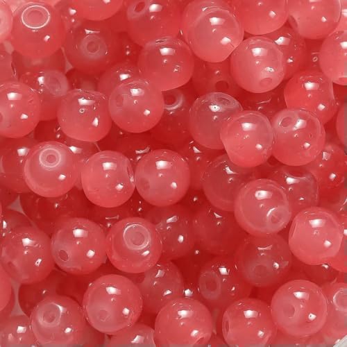 30/50 Stück 6 mm runde Glasperlen, bunte Abstandshalter, lose Perlen für Halsketten, Armbänder, DIY-Schmuckherstellung, Zubehör, Zubehör, Wassermelonenrot, 50 Stück 30/50 Stück 6 mm runde Glasperlen, bunte Abstandshalter, lose Perlen für Halsketten, Armbänder, DIY-Schmuckherstellung, Zubehör, Zubehör, Wassermelonenrot, 50 Stück von BSGUZ