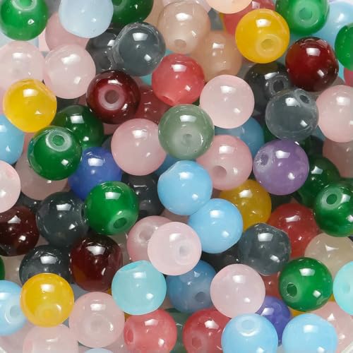 30/50 Stück 6 mm runde Glasperlen, bunte Abstandshalter, lose Perlen für Halsketten, Armbänder, DIY-Schmuckherstellung, Zubehör, Zubehör – gemischt, 30 Stück 30/50 Stück 6 mm runde Glasperlen, bunte Abstandshalter, lose Perlen für Halsketten, Armbänder, DIY-Schmuckherstellung, Zubehör, Zubehör – gemischt, 30 Stück von BSGUZ