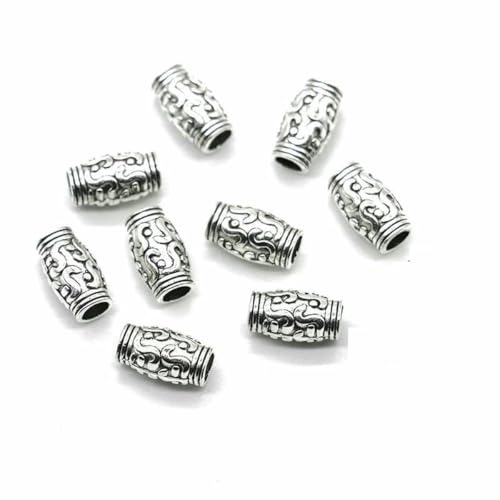 30 Stück/Los 11 x 5 mm runde Metallperlen mit großem Loch, Antik-Bronze, Abstandsrohrperlen für Armbänder, DIY-Schmuckherstellung, Antik-Silber 30 Stück/Los 11 x 5 mm runde Metallperlen mit großem Loch, Antik-Bronze, Abstandsrohrperlen für Armbänder, DIY-Schmuckherstellung, Antik-Silber von BSGUZ