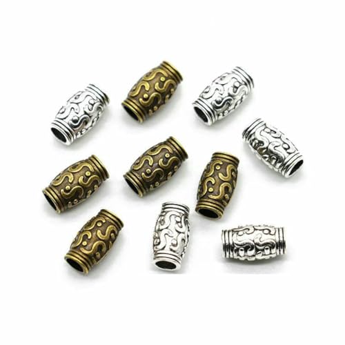 30 Stück/Los 11 x 5 mm runde Metallperlen mit großem Loch, Antik-Bronze, Abstandsrohrperlen für Armbänder, DIY-Schmuckherstellung, Erkenntnisse, gemischte Farben 30 Stück/Los 11 x 5 mm runde Metallperlen mit großem Loch, Antik-Bronze, Abstandsrohrperlen für Armbänder, DIY-Schmuckherstellung, Erkenntnisse, gemischte Farben von BSGUZ
