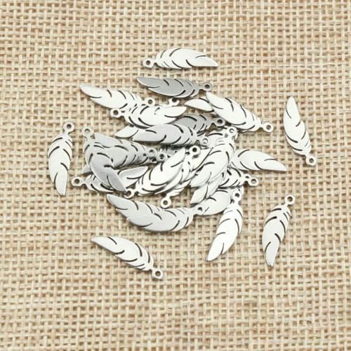 30 Stück/Los 25 x 6 mm 20 x 6 mm Charms 316 Edelstahl Feder Blätter Blatt Niedlich für Halskette Anhänger Charms DIY Schmuckherstellung-15 x 4,5 mm 30 Stück/Los 25 x 6 mm 20 x 6 mm Charms 316 Edelstahl Feder Blätter Blatt Niedlich für Halskette Anhänger Charms DIY Schmuckherstellung-15 x 4,5 mm von BSGUZ