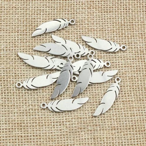 30 Stück/Los 25 x 6 mm 20 x 6 mm Charms 316 Edelstahl Feder Blätter Blatt Niedlich für Halskette Anhänger Charms DIY Schmuckherstellung-25 x 6 mm 30 Stück/Los 25 x 6 mm 20 x 6 mm Charms 316 Edelstahl Feder Blätter Blatt Niedlich für Halskette Anhänger Charms DIY Schmuckherstellung-25 x 6 mm von BSGUZ