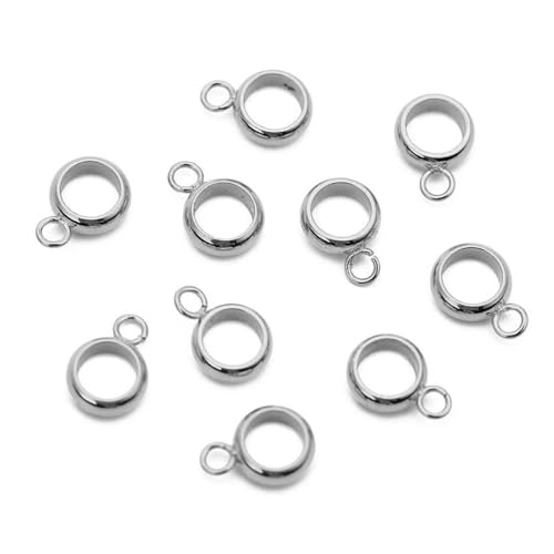 30 Stück/Los Edelstahl-Anhängerverbinder, Bügelverschlüsse, goldfarben, Anhänger, Clip-Klemme für DIY-Halsketten, Schmuckherstellung, Stahl, 4,0 mm von BSGUZ