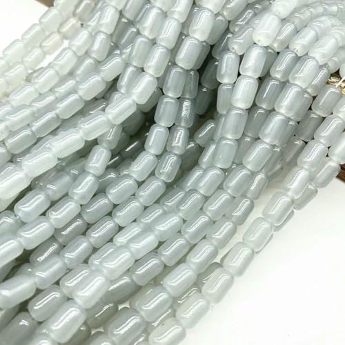 30 Stück 6 x 8 mm zylindrische Glasperlen, Abstandshalter, lose Perlen, Schmuckherstellung, Zubehör #ZZ04-Grau 30 Stück 6 x 8 mm zylindrische Glasperlen, Abstandshalter, lose Perlen, Schmuckherstellung, Zubehör #ZZ04-Grau von BSGUZ