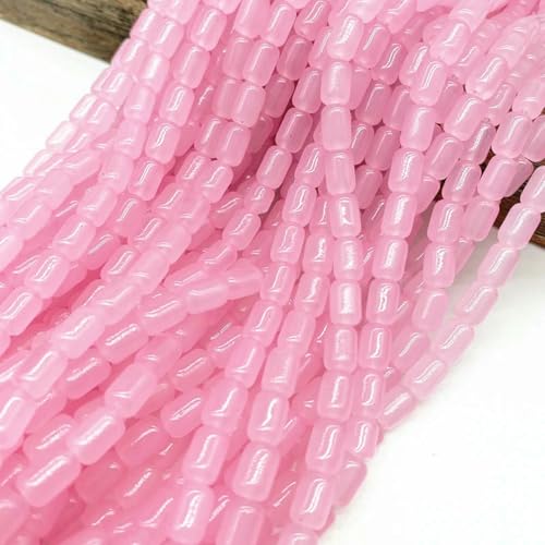 30 Stück 6 x 8 mm zylindrische Glasperlen, Abstandshalter, lose Perlen, Schmuckherstellung, Zubehör #ZZ04-Pink 30 Stück 6 x 8 mm zylindrische Glasperlen, Abstandshalter, lose Perlen, Schmuckherstellung, Zubehör #ZZ04-Pink von BSGUZ