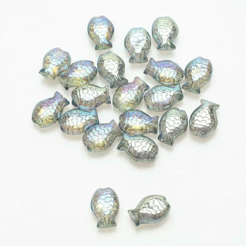 30 Stück Kristall-Anhänger mit kleinen Fischen, 10 x 14,0 mm, facettierte Glasperlen, lose Perlen für die Herstellung von Charms, Ohrringen, Halsketten, Schmuckzubehör, CD31 30 Stück Kristall-Anhänger mit kleinen Fischen, 10 x 14,0 mm, facettierte Glasperlen, lose Perlen für die Herstellung von Charms, Ohrringen, Halsketten, Schmuckzubehör, CD31 von BSGUZ