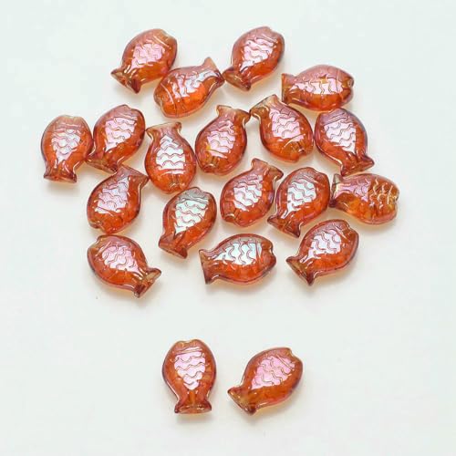 30 Stück Kristall-Anhänger mit kleinen Fischen, 10 x 14,0 mm, facettierte Glasperlen, lose Perlen für die Herstellung von Charms, Ohrringen, Halsketten, Schmuckzubehör, ED23 30 Stück Kristall-Anhänger mit kleinen Fischen, 10 x 14,0 mm, facettierte Glasperlen, lose Perlen für die Herstellung von Charms, Ohrringen, Halsketten, Schmuckzubehör, ED23 von BSGUZ