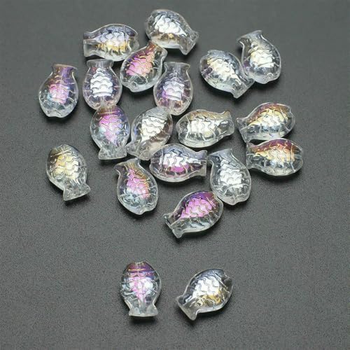 30 Stück Kristall-Anhänger mit kleinen Fischen, 10 x 14,0 mm, facettierte Glasperlen, lose Perlen für die Herstellung von Charms, Ohrringen, Halsketten, Schmuckzubehör, HD01 30 Stück Kristall-Anhänger mit kleinen Fischen, 10 x 14,0 mm, facettierte Glasperlen, lose Perlen für die Herstellung von Charms, Ohrringen, Halsketten, Schmuckzubehör, HD01 von BSGUZ