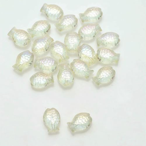 30 Stück Kristall-Anhänger mit kleinen Fischen, 10 x 14,0 mm, facettierte Glasperlen, lose Perlen für die Herstellung von Charms, Ohrringen, Halsketten, Schmuckzubehör – CD26 30 Stück Kristall-Anhänger mit kleinen Fischen, 10 x 14,0 mm, facettierte Glasperlen, lose Perlen für die Herstellung von Charms, Ohrringen, Halsketten, Schmuckzubehör – CD26 von BSGUZ