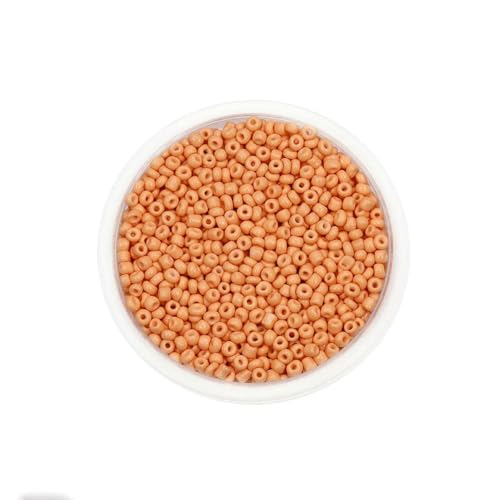300/600 Stück 3/4,0 mm Charm-Glasperlen, tschechische Rocailles-Perlen, kleine runde lose Perlen für DIY-Schmuckherstellung, Ohrringe, Armbänder, Großhandel, Gelb-Orange von BSGUZ