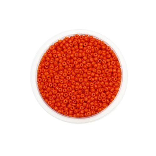 300/600 Stück 3/4,0 mm Charm-Glasperlen, tschechische Rocailles-Perlen, kleine runde lose Perlen für DIY-Schmuckherstellung, Ohrringe, Armbänder, Großhandel, Orangerot, von BSGUZ