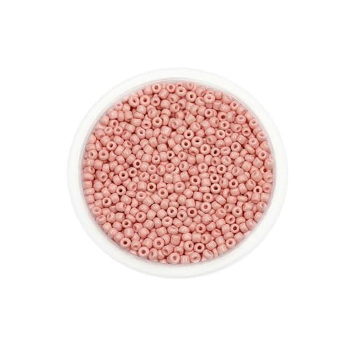300/600 Stück 3/4,0 mm Charm-Glasperlen, tschechische Rocailles-Perlen, kleine runde lose Perlen für DIY-Schmuckherstellung, Ohrringe, Armbänder, Großhandel, Pink, 3,0 m von BSGUZ