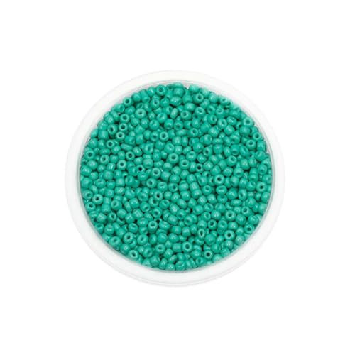 300/600 Stück 3/4,0 mm Charm-Glasperlen, tschechische Rocailles-Perlen, kleine runde lose Perlen für DIY-Schmuckherstellung, Ohrringe, Armbänder, Großhandel, Seegrün, 3, von BSGUZ