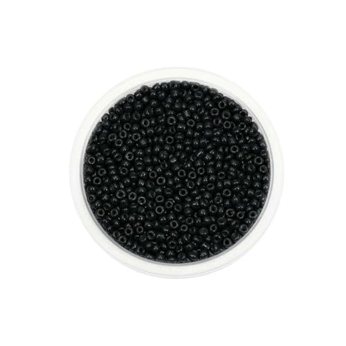 300/600 Stück 3/4,0 mm Charm-Glasperlen, tschechische Rocailles-Perlen, kleine runde lose Perlen für die Herstellung von DIY-Schmuck, Ohrringen und Armbändern, Schwarz, 3,0 mm x 600 St 300/600 Stück 3/4,0 mm Charm-Glasperlen, tschechische Rocailles-Perlen, kleine runde lose Perlen für die Herstellung von DIY-Schmuck, Ohrringen und Armbändern, Schwarz, 3,0 mm x 600 St von BSGUZ
