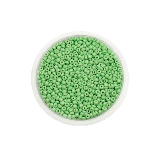 300/600 Stück 3/4,0 mm Charm-Glasperlen, tschechische Rocailles-Perlen, kleine runde lose Perlen für die Herstellung von DIY-Schmuck, Ohrringen und Armbändern – Hellgrün – 3,0 mm x 6 300/600 Stück 3/4,0 mm Charm-Glasperlen, tschechische Rocailles-Perlen, kleine runde lose Perlen für die Herstellung von DIY-Schmuck, Ohrringen und Armbändern – Hellgrün – 3,0 mm x 6 von BSGUZ