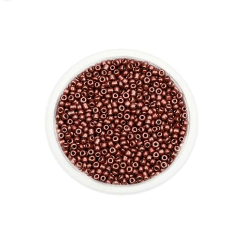 300/600 Stück 3/4,0 mm Charm-Glasperlen, tschechische Rocailles-Perlen, kleine runde lose Perlen für die Herstellung von DIY-Schmuck, Ohrringen und Armbändern – Rotkupfer – 4,0 mm x 300/600 Stück 3/4,0 mm Charm-Glasperlen, tschechische Rocailles-Perlen, kleine runde lose Perlen für die Herstellung von DIY-Schmuck, Ohrringen und Armbändern – Rotkupfer – 4,0 mm x von BSGUZ