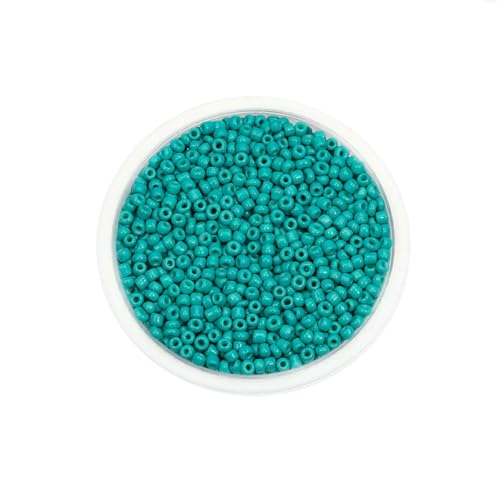 300/600 Stück 3/4,0 mm Charm-Glasperlen, tschechische Rocailles-Perlen, kleine runde lose Perlen für die Herstellung von DIY-Schmuck, Ohrringen und Armbändern – Türkisgrün – 3,0 mm x 300/600 Stück 3/4,0 mm Charm-Glasperlen, tschechische Rocailles-Perlen, kleine runde lose Perlen für die Herstellung von DIY-Schmuck, Ohrringen und Armbändern – Türkisgrün – 3,0 mm x von BSGUZ