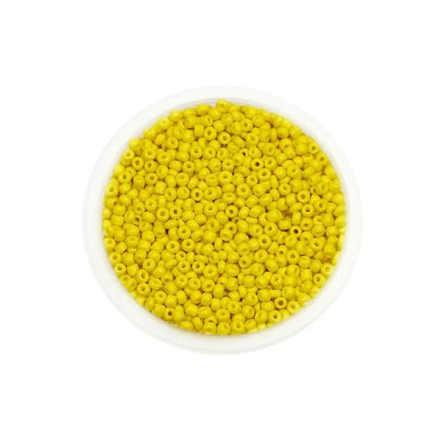 300/600 Stück 3/4,0 mm Charm-Glasperlen, tschechische Rocailles-Perlen, kleine runde lose Perlen für die Herstellung von DIY-Schmuck, Ohrringen und Armbändern – Zitronengelb – 3,0 mm 300/600 Stück 3/4,0 mm Charm-Glasperlen, tschechische Rocailles-Perlen, kleine runde lose Perlen für die Herstellung von DIY-Schmuck, Ohrringen und Armbändern – Zitronengelb – 3,0 mm von BSGUZ