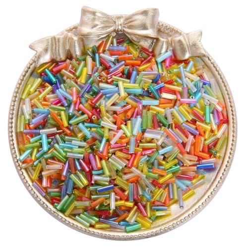 300 Stück 2 x 7 mm österreichische Kristallperlen, lange Röhrenglasperlen, lose Abstandsperlen für die Schmuckherstellung, DIY-Halskettenzubehör, gemischte Farben 300 Stück 2 x 7 mm österreichische Kristallperlen, lange Röhrenglasperlen, lose Abstandsperlen für die Schmuckherstellung, DIY-Halskettenzubehör, gemischte Farben von BSGUZ