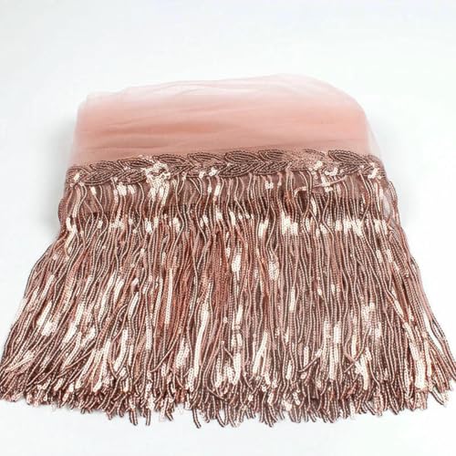 32 cm 2 Yard glänzender Netzstoff, Spitzenfransen, Pailletten, Quaste, Band, DIY, Hochzeitsfeier, Tanzkleid, Nähzubehör, Champagner, 32 cm Breite, 2 Yards 32 cm 2 Yard glänzender Netzstoff, Spitzenfransen, Pailletten, Quaste, Band, DIY, Hochzeitsfeier, Tanzkleid, Nähzubehör, Champagner, 32 cm Breite, 2 Yards von BSGUZ