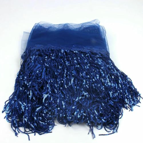 32 cm 2 Yard glänzender Netzstoff, Spitzenfransen, Pailletten, Quaste, Band, DIY, Hochzeitsfeier, Tanzkleid, Nähzubehör, Königsblau, 32 cm Breite, 2 Yards 32 cm 2 Yard glänzender Netzstoff, Spitzenfransen, Pailletten, Quaste, Band, DIY, Hochzeitsfeier, Tanzkleid, Nähzubehör, Königsblau, 32 cm Breite, 2 Yards von BSGUZ
