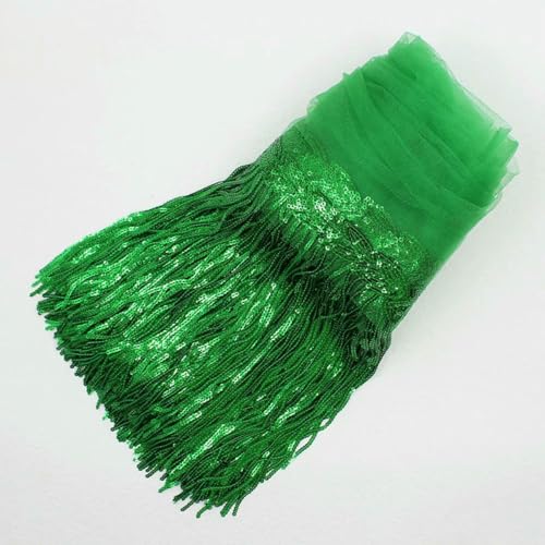 32 cm 2 Yard glänzender Netzstoff, Spitzenfransen, Pailletten, Quaste, Band, DIY, Hochzeitsfeier, Tanzkleid, Nähzubehör – Dunkelgrün – 32 cm Breite – 2 Meter 32 cm 2 Yard glänzender Netzstoff, Spitzenfransen, Pailletten, Quaste, Band, DIY, Hochzeitsfeier, Tanzkleid, Nähzubehör – Dunkelgrün – 32 cm Breite – 2 Meter von BSGUZ