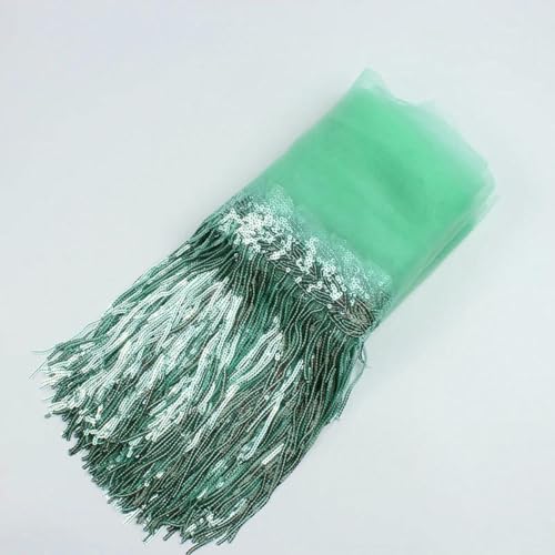 32 cm 2 Yard glänzender Netzstoff, Spitzenfransen, Pailletten, Quaste, Band, DIY, Hochzeitsfeier, Tanzkleid, Nähzubehör – Marinegrün – 32 cm Breite – 2 Meter 32 cm 2 Yard glänzender Netzstoff, Spitzenfransen, Pailletten, Quaste, Band, DIY, Hochzeitsfeier, Tanzkleid, Nähzubehör – Marinegrün – 32 cm Breite – 2 Meter von BSGUZ